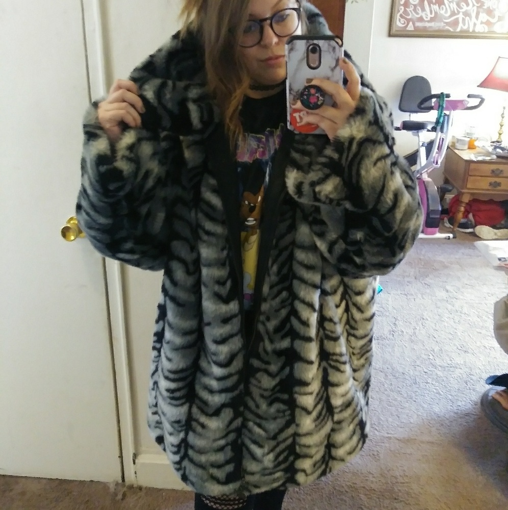 Reversable Faux Fur Coat